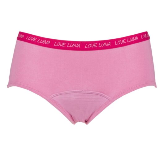 Love Luna 1 Pack Girl's First Period Boyleg Brief Pink 13-14 Years
