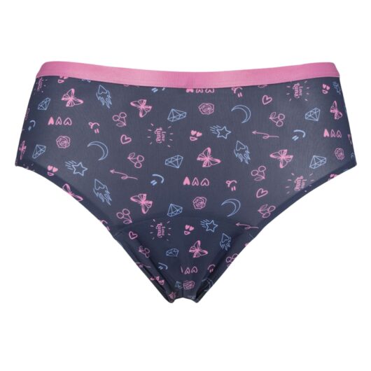 Love Luna 1 Pack Women's Eco Recycled Period Midi Brief Denim 16-18 UK