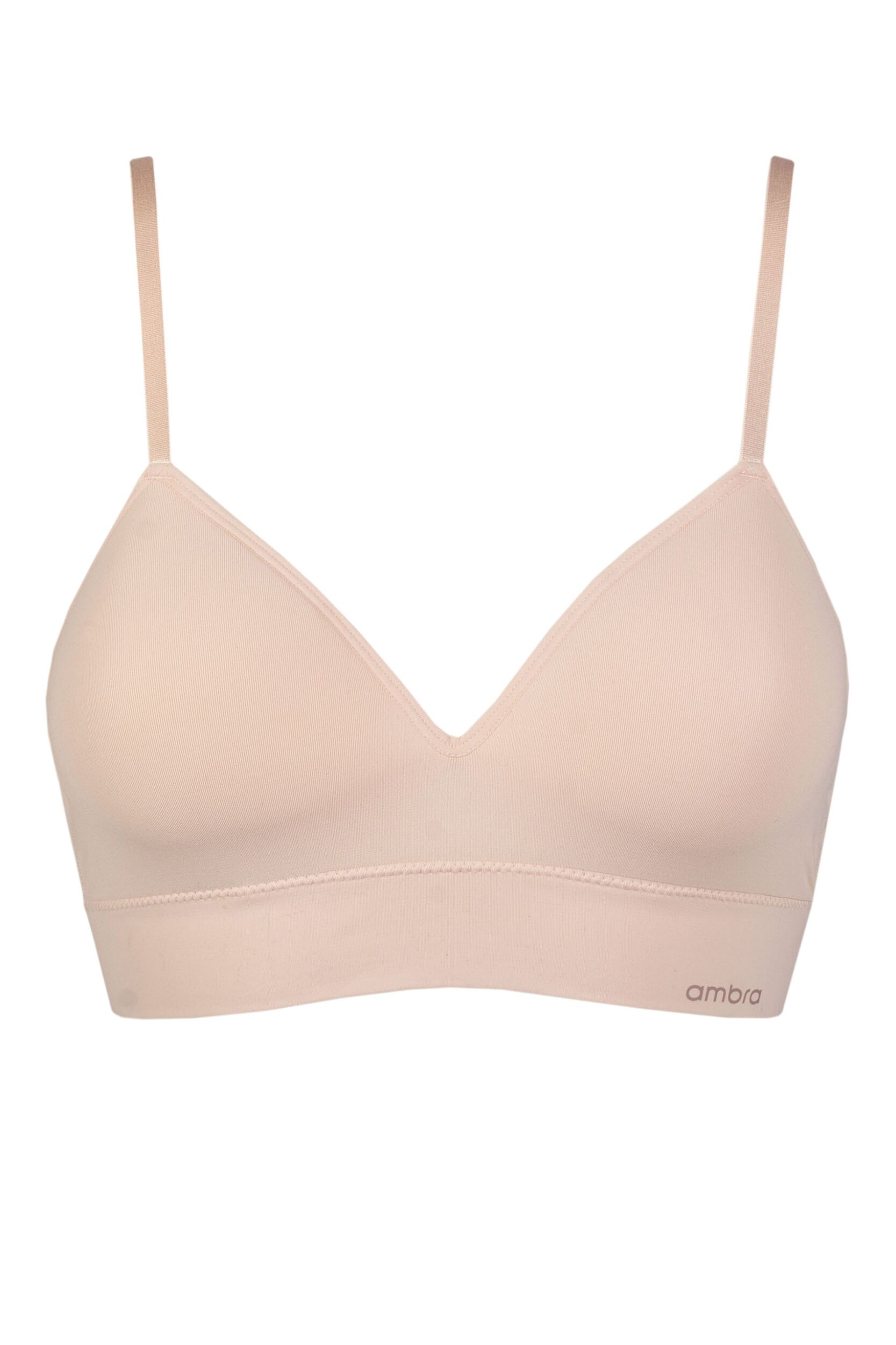 Women's 1 Pack Ambra Bondi Bare Longline Bra Underwear Pink UK 14-16