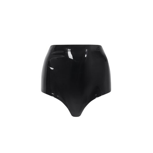 Bluebella Latex High-waist Hot Pant Black - L