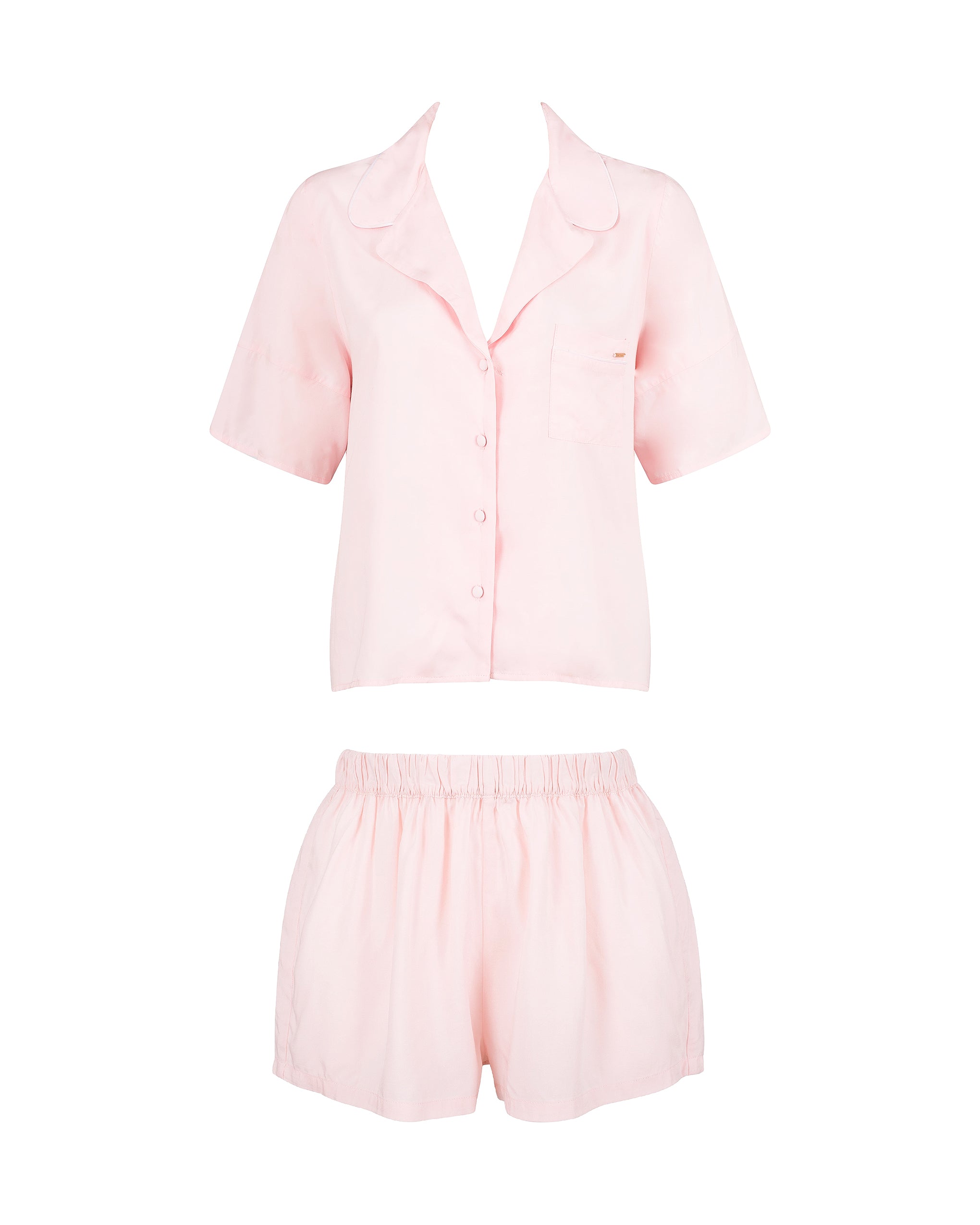 Bluebella Marla Eco Viscose Short Pyjama Set Pale Pink - 10