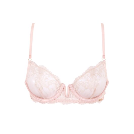 Bluebella Marseille Embroidered Sheer Bra Pink - 30B