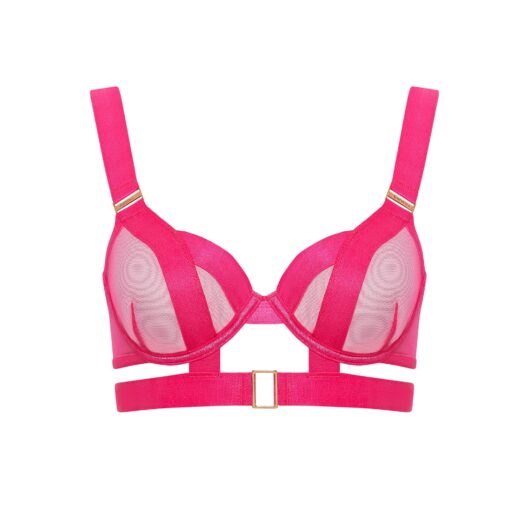 Bluebella Trinity Sheer Strappy Bra Pink - 30B