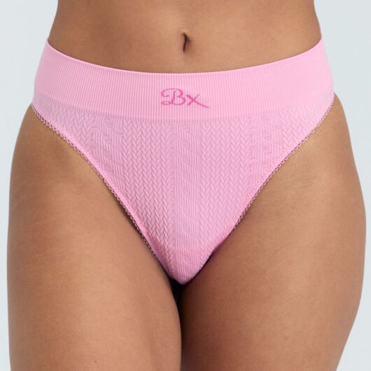 Boux Avenue Cable knit seamless thong - Candy Pink - XS