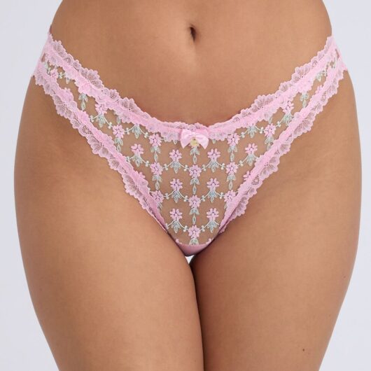Boux Avenue Rosa embroidered briefs - Pink Mix - 06