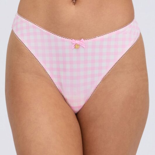 Boux Avenue Sabrina print microfibre thong - Pink Mix - 06
