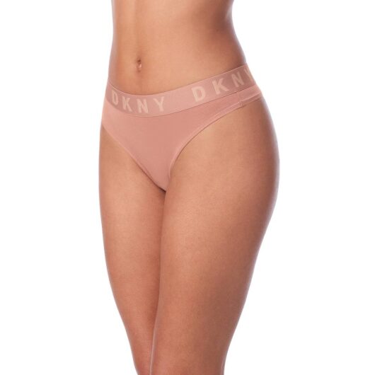 DKNY Women's Cozy boyfriend bikni brief in pink rosewood and elastic waist in Rose | Size: Medium