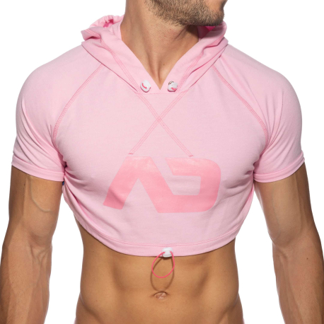 Addicted Crop Hoody - Pink