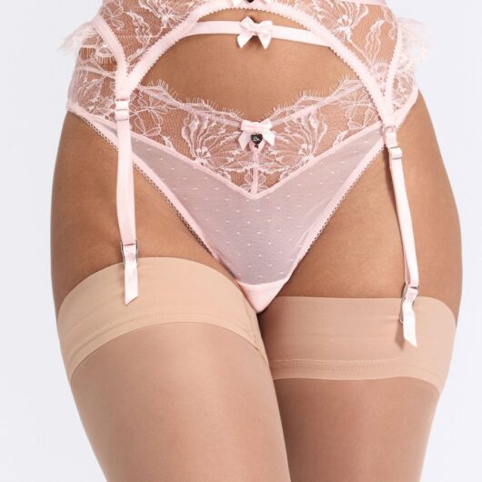 Boux Avenue Amira lace suspender belt - Light Pink - 06