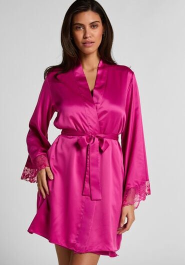 Hunkemöller Peonie Kimono Satin Pink