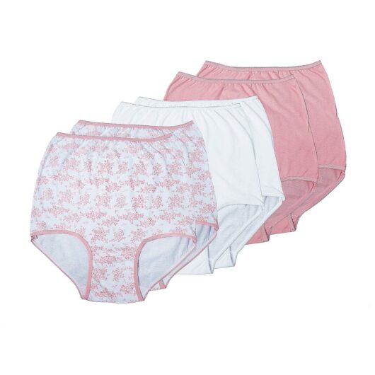 Mix Cotton Briefs Pack of 6 Pink Size 10