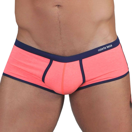 Roberto Lucca Microfiber Trunks - Neon Pink - Navy