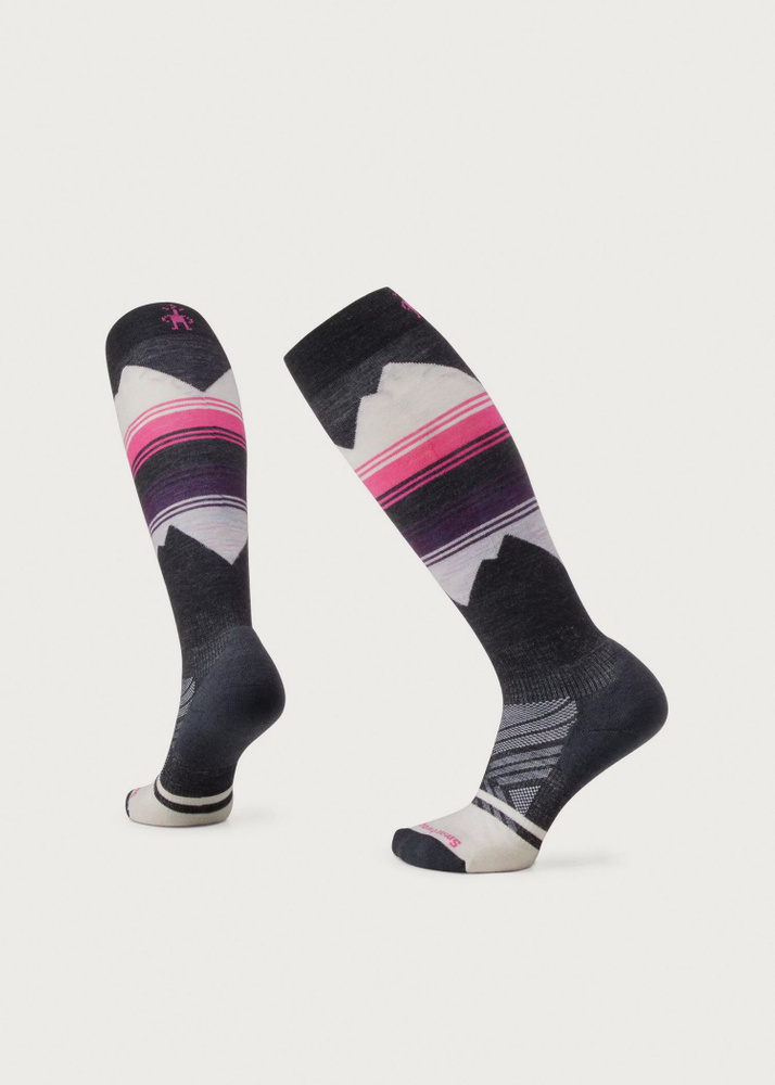 Smartwool Targeted Cushion Ski Socks - Charcoal/Pink - S