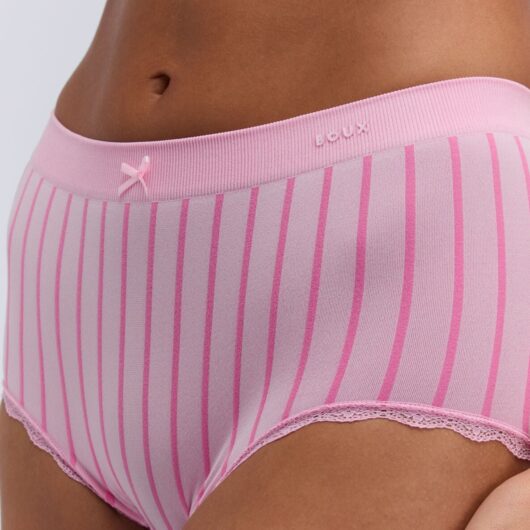 Boux Avenue Seamfree striped shorts - Pink Mix - XS