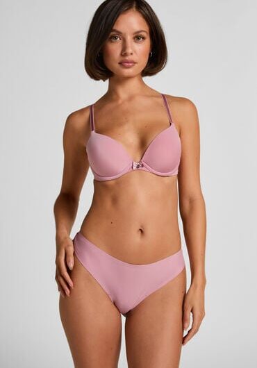 Hunkemöller Lace Back Invisible Thong Pink
