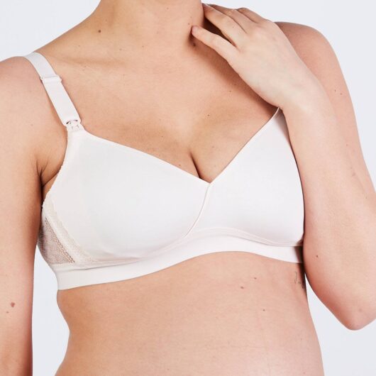Maternity & Nursing Wireless Bra, Serena by CACHE COEUR light pink