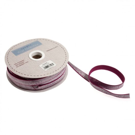 Silver Metallic Elastic Dark Pink